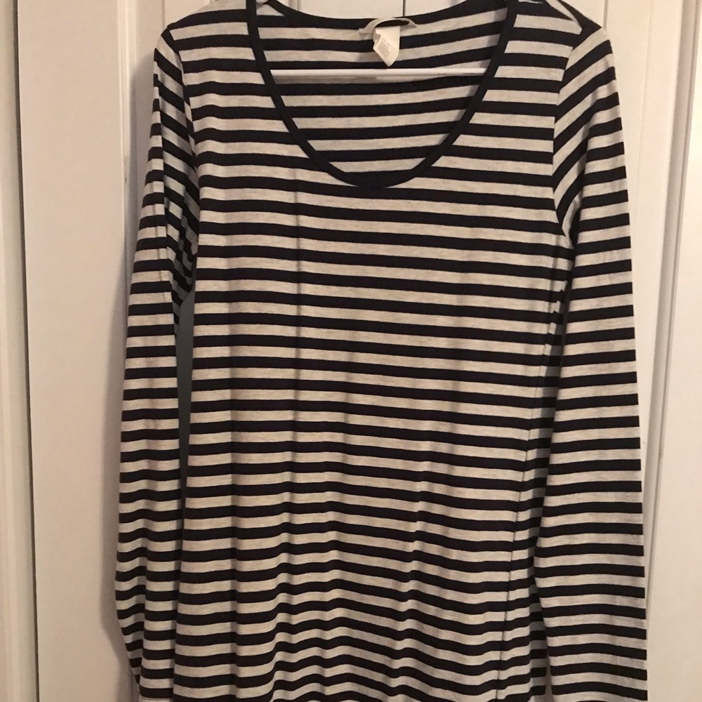 Navy & White T-shirt dress